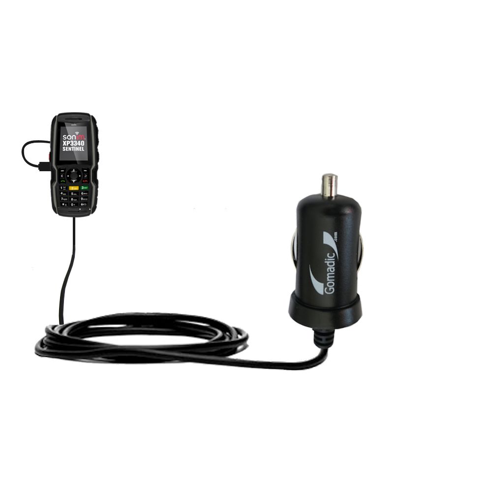Mini Car Charger compatible with the Sonim Sentinel XP3340