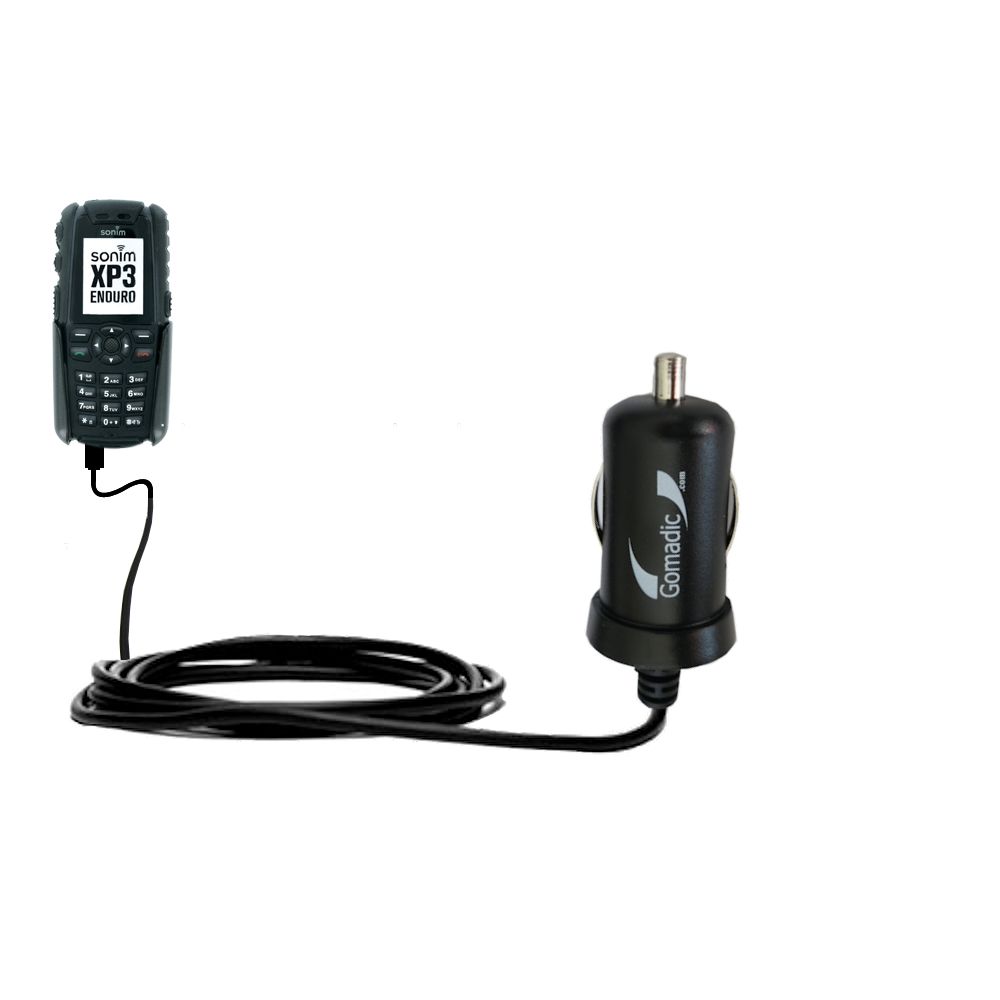 Mini Car Charger compatible with the Sonim XP3 20 Quest Pro