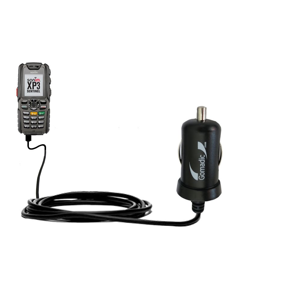 Mini Car Charger compatible with the Sonim XP3 Sentinal S1