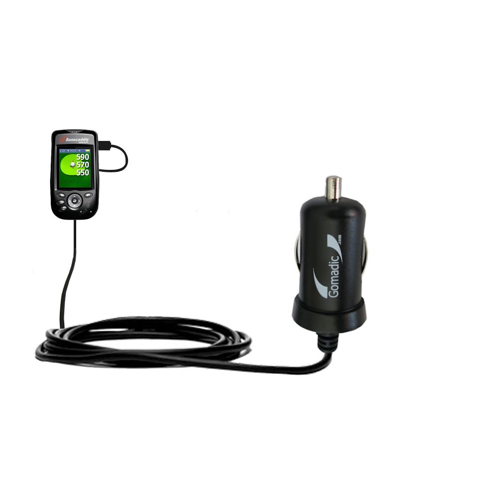 Mini Car Charger compatible with the Sonocaddie Auto Play Golf GPS
