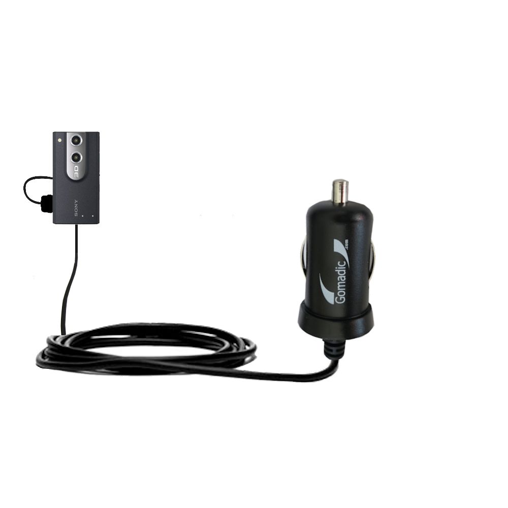 Mini Car Charger compatible with the Sony Bloggie 3D