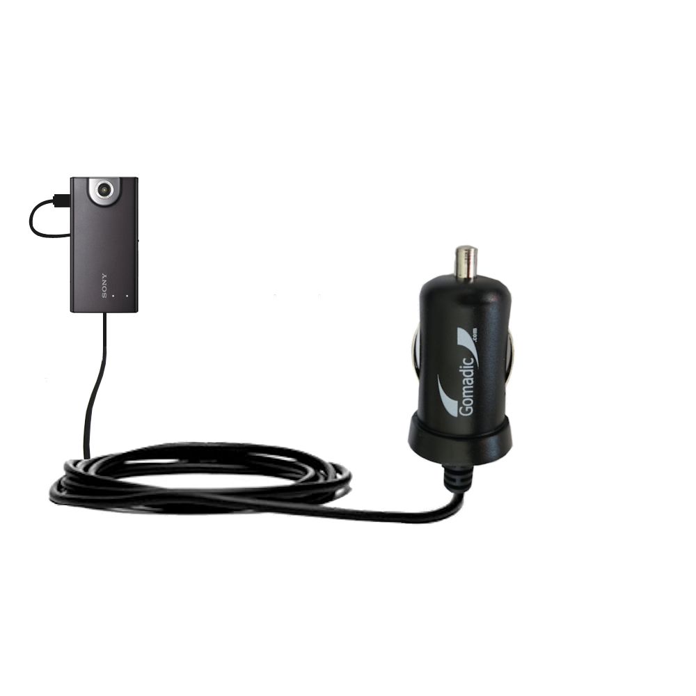 Mini Car Charger compatible with the Sony Bloggie MHS-FS1 FS2 FS3 K/B/W