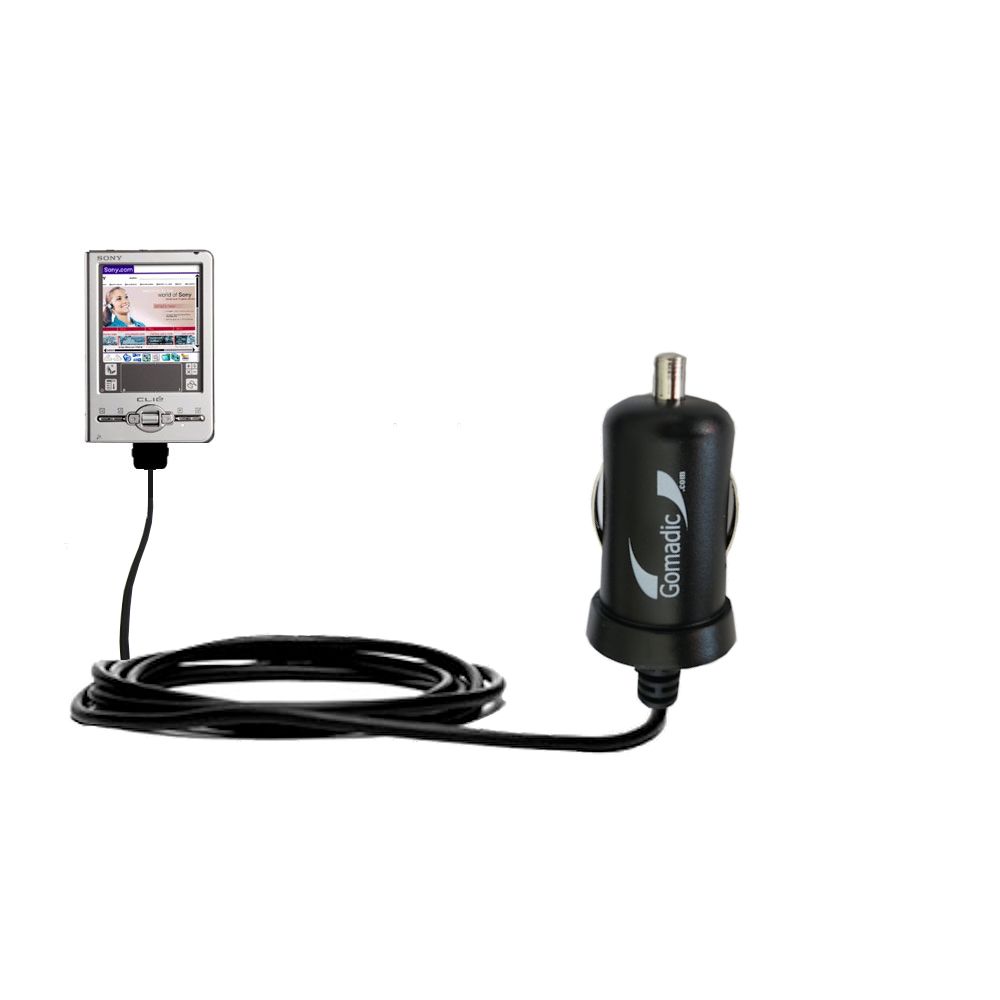 Mini Car Charger compatible with the Sony Clie TJ37
