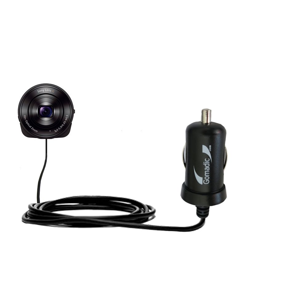 Mini Car Charger compatible with the Sony DSC-QX10 / W