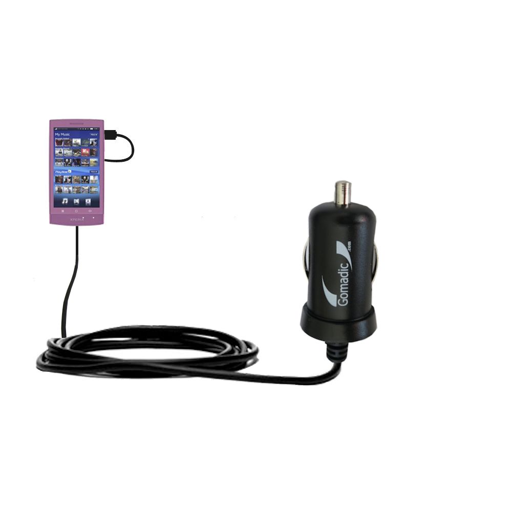 Mini Car Charger compatible with the Sony Ericsson Anzu