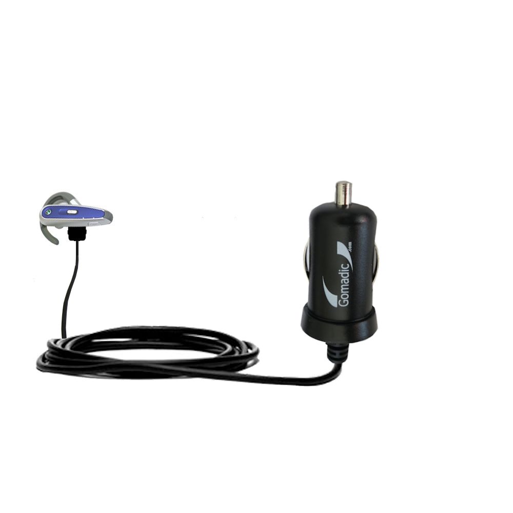 Mini Car Charger compatible with the Sony Ericsson Bluetooth Headset HBH-602