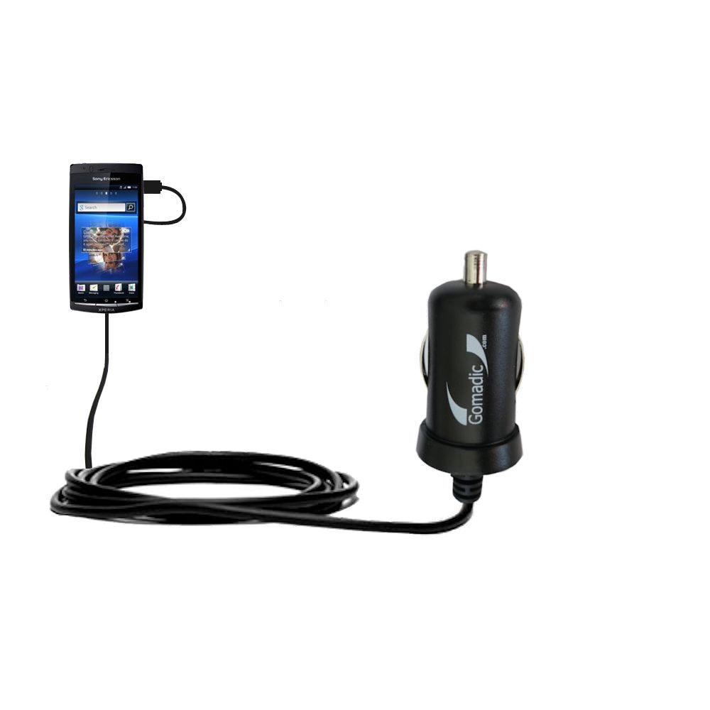 Mini Car Charger compatible with the Sony Ericsson LT15i