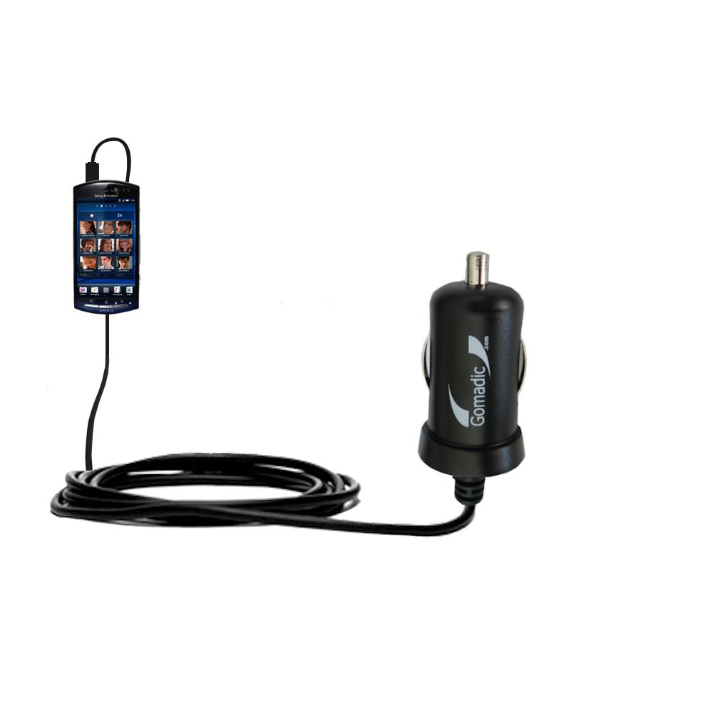 Mini Car Charger compatible with the Sony Ericsson MT15i
