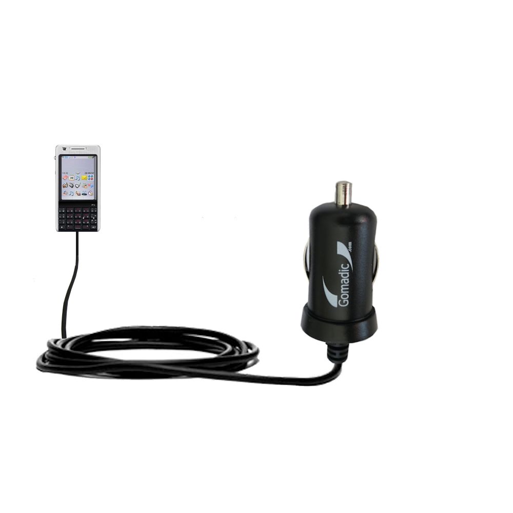 Mini Car Charger compatible with the Sony Ericsson P1i