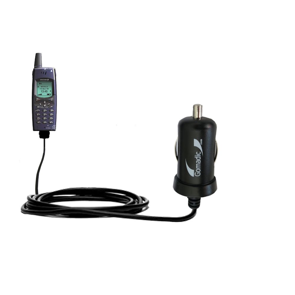Mini Car Charger compatible with the Sony Ericsson R380 WORLD