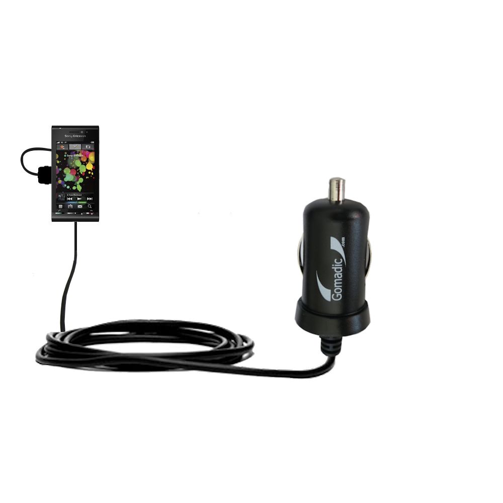 Mini Car Charger compatible with the Sony Ericsson Satio / Satio A