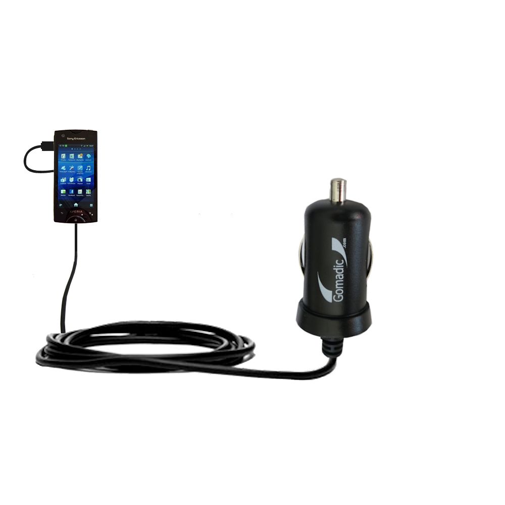 Mini Car Charger compatible with the Sony Ericsson ST18i
