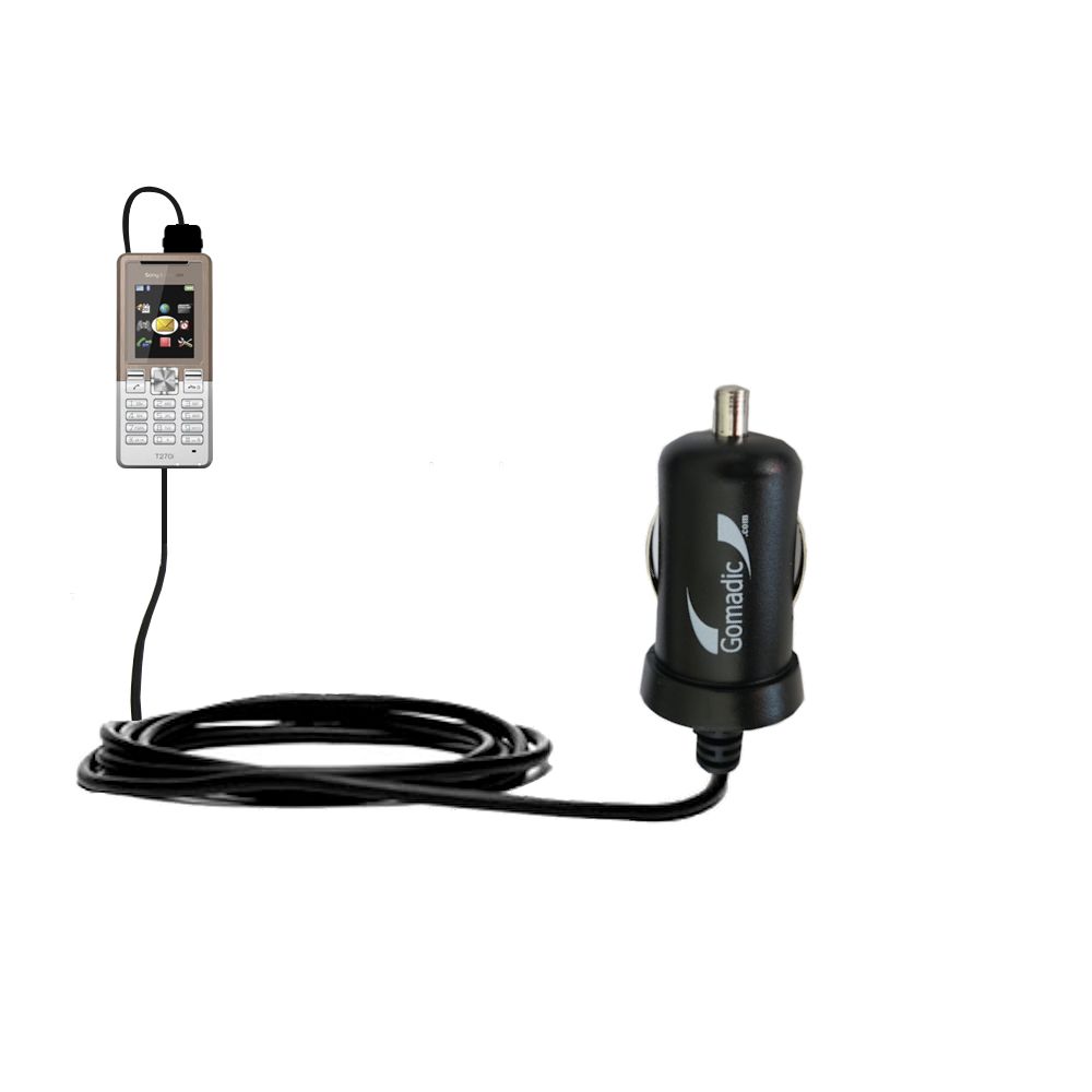 Mini Car Charger compatible with the Sony Ericsson T270