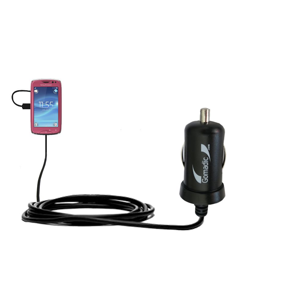 Mini Car Charger compatible with the Sony Ericsson txt Pro
