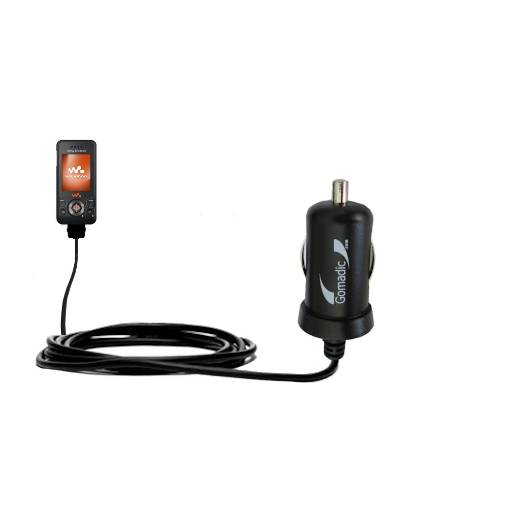 Mini Car Charger compatible with the Sony Ericsson W580c