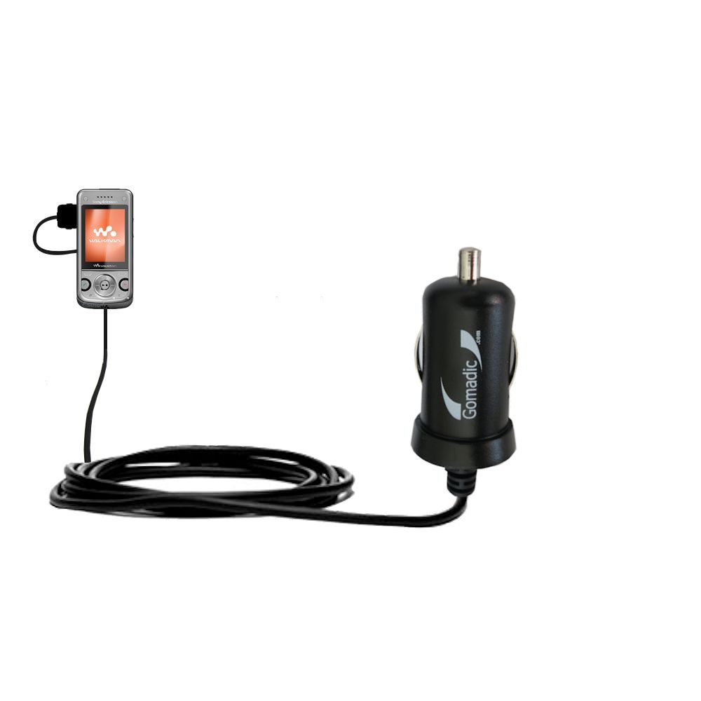 Mini Car Charger compatible with the Sony Ericsson W760
