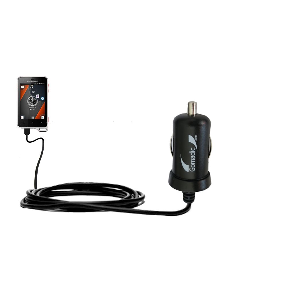 Mini Car Charger compatible with the Sony Ericsson Xperia active