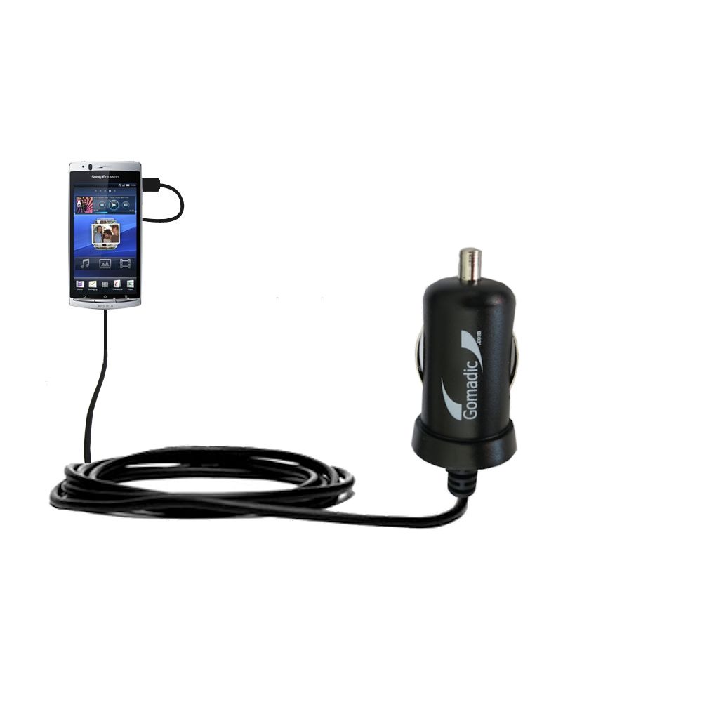 Mini Car Charger compatible with the Sony Ericsson Xperia arc