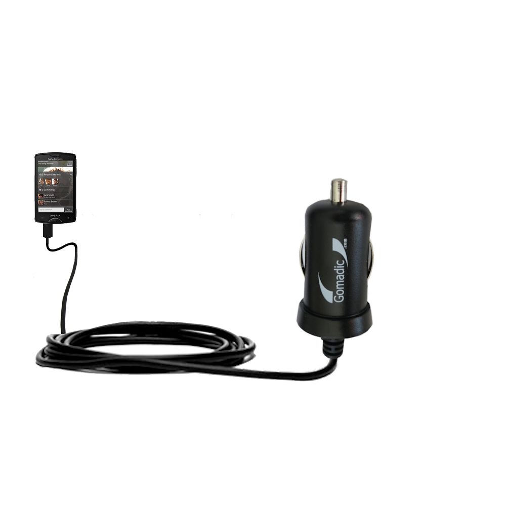 Mini Car Charger compatible with the Sony Ericsson Xperia Mini