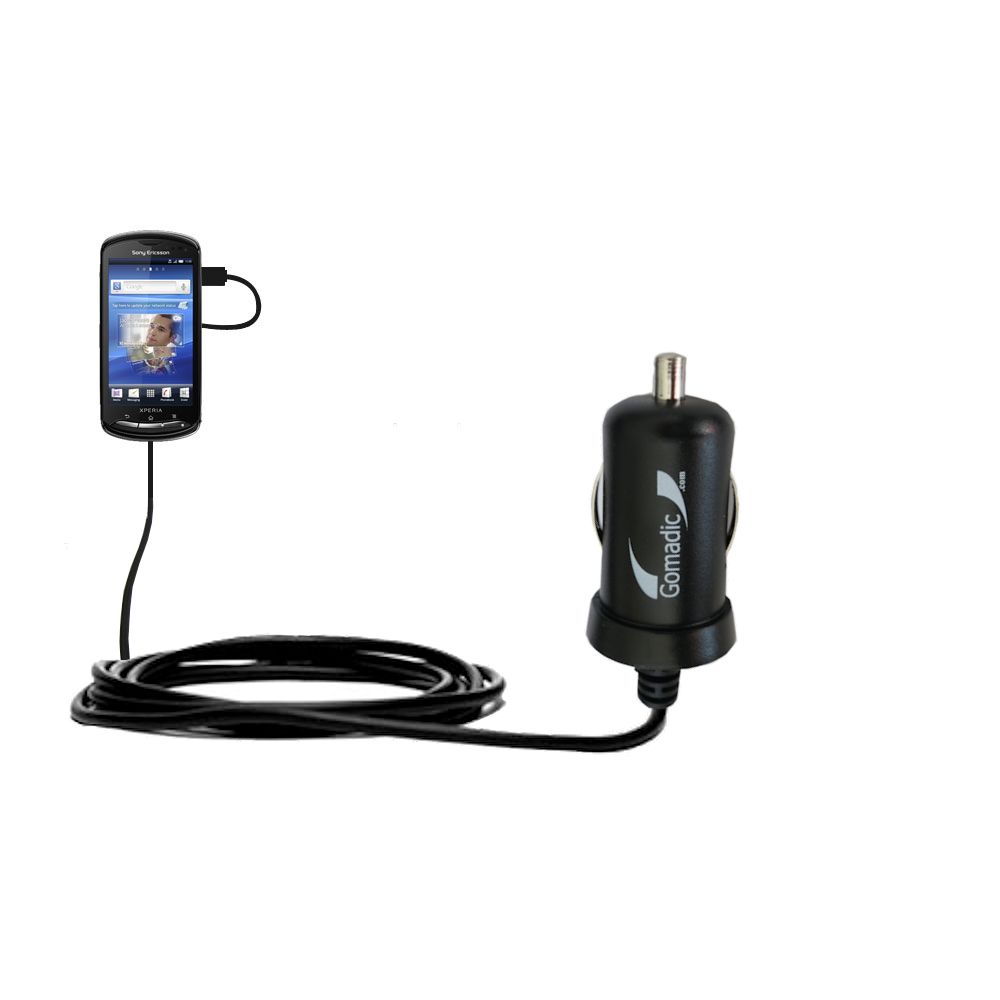 Mini Car Charger compatible with the Sony Ericsson Xperia Pro