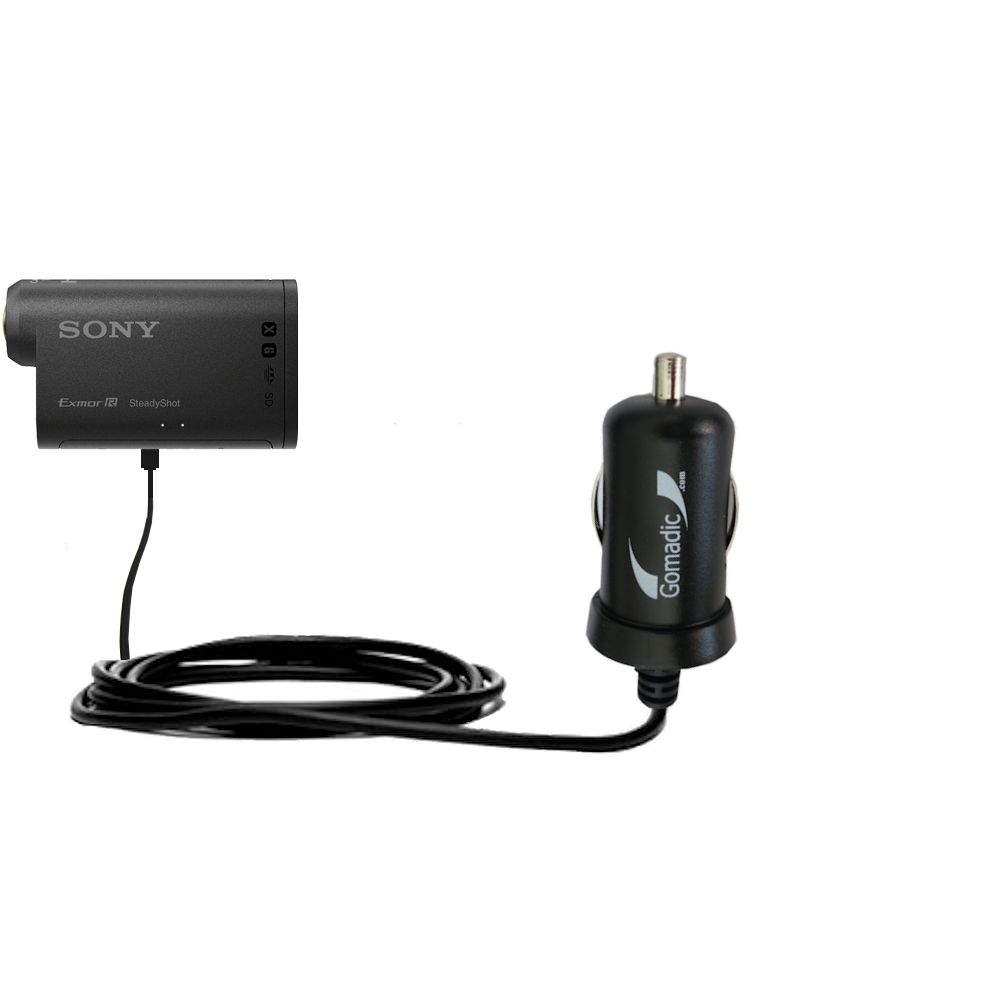 Mini Car Charger compatible with the Sony HDR-AS10/ HDR-AS15