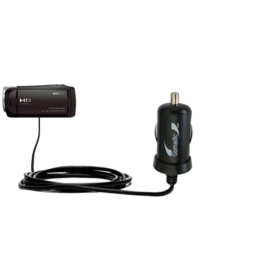 Mini Car Charger compatible with the Sony HDR-CX240