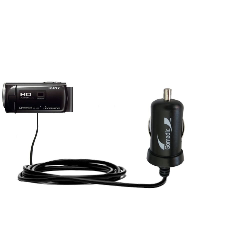 Mini Car Charger compatible with the Sony HDR-PJ230