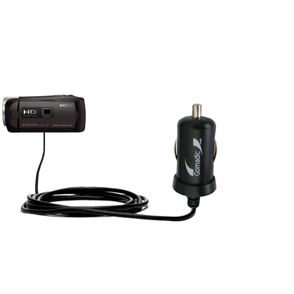 Mini Car Charger compatible with the Sony HDR-PJ275