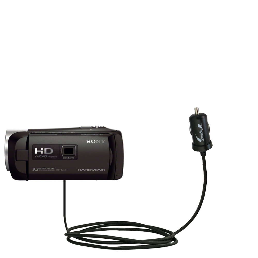 Mini Car Charger compatible with the Sony HDR-PJ440 / PJ440