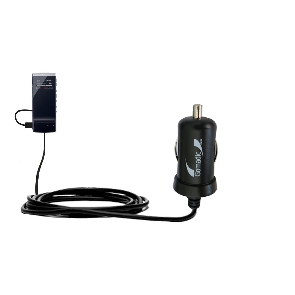 Mini Car Charger compatible with the Sony ICD-TX50