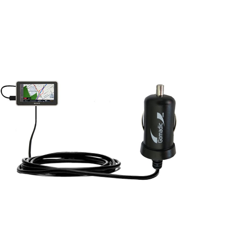 Mini Car Charger compatible with the Sony Nav-U NV-U73T