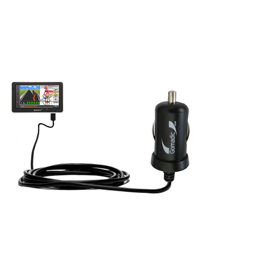 Mini Car Charger compatible with the Sony Nav-U NV-U83T