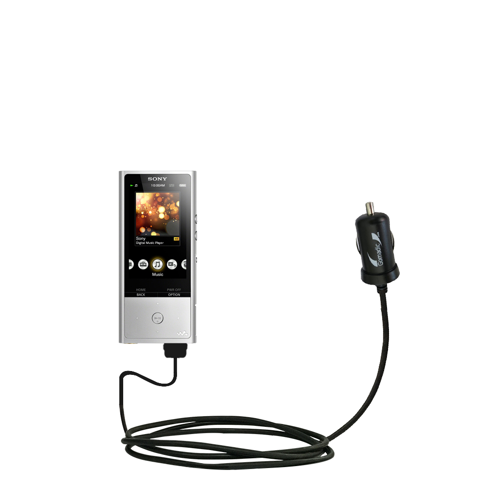 Mini Car Charger compatible with the Sony NW-ZX100 / ZX100