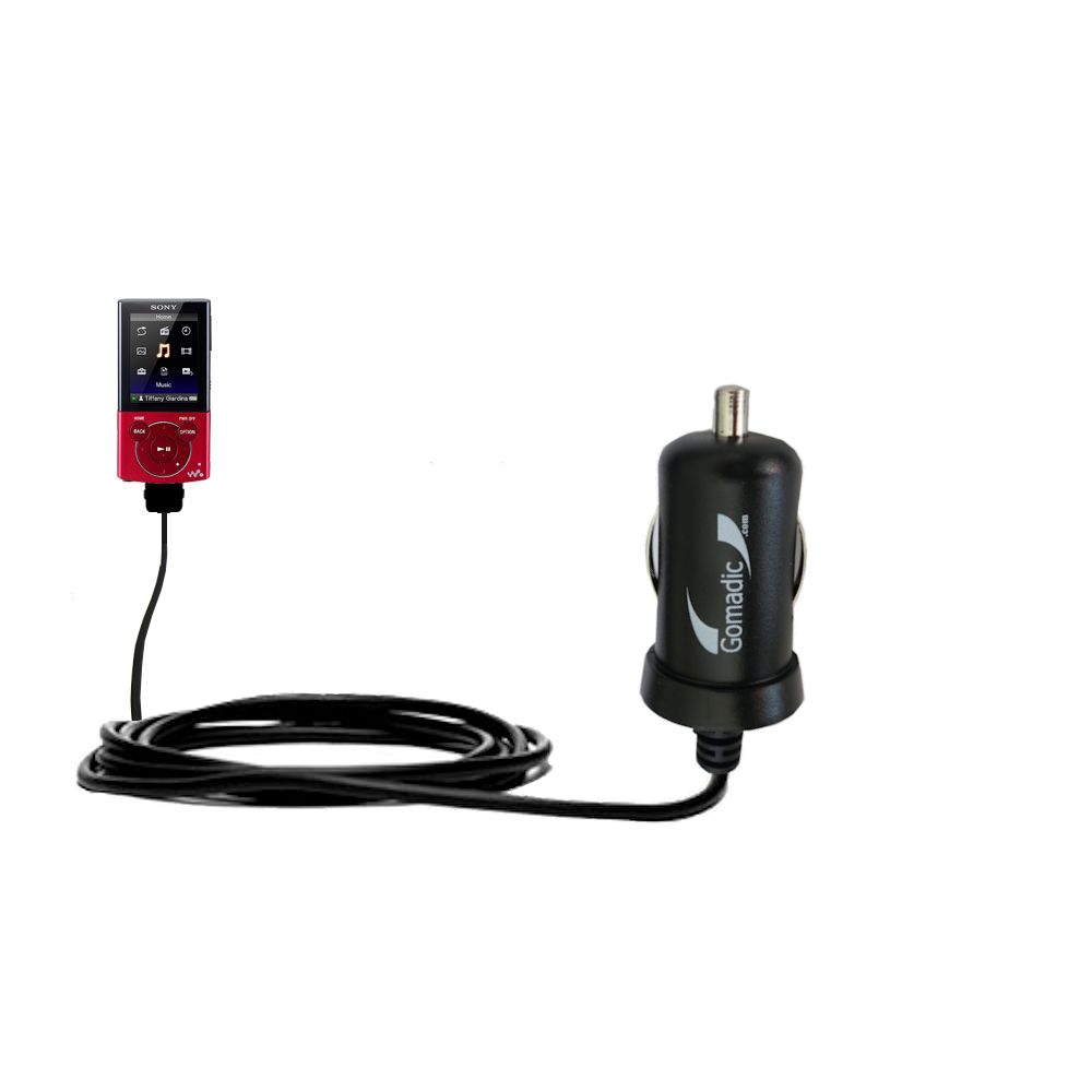 Mini Car Charger compatible with the Sony NWZ-E344