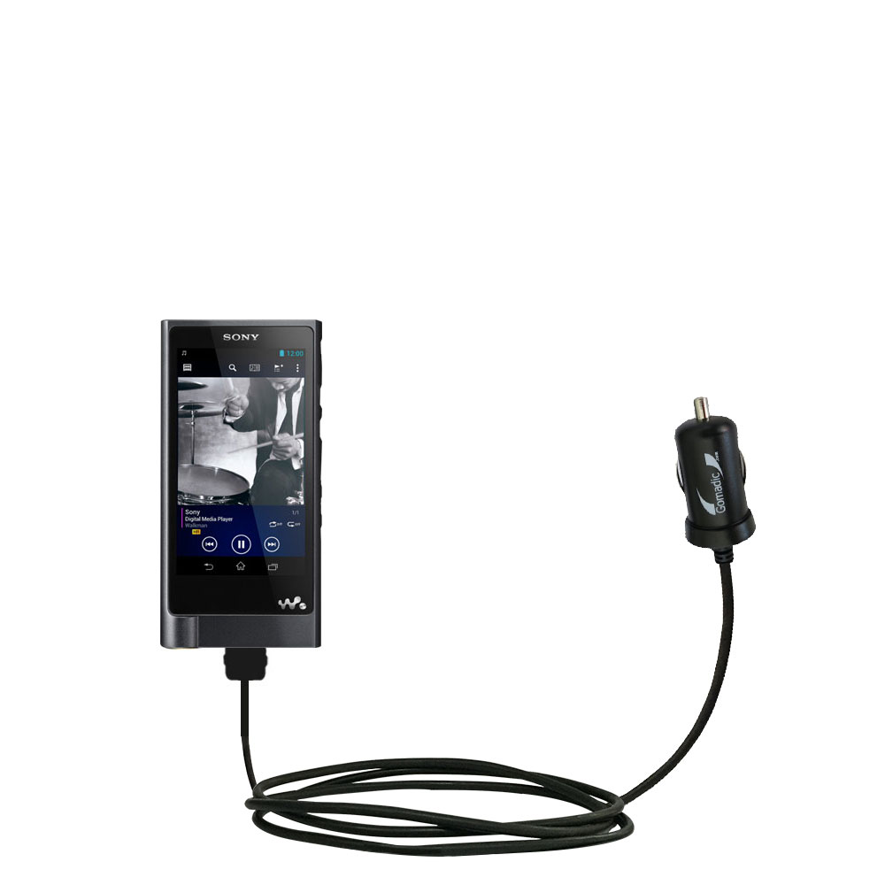 Mini Car Charger compatible with the Sony NWZ-ZX2