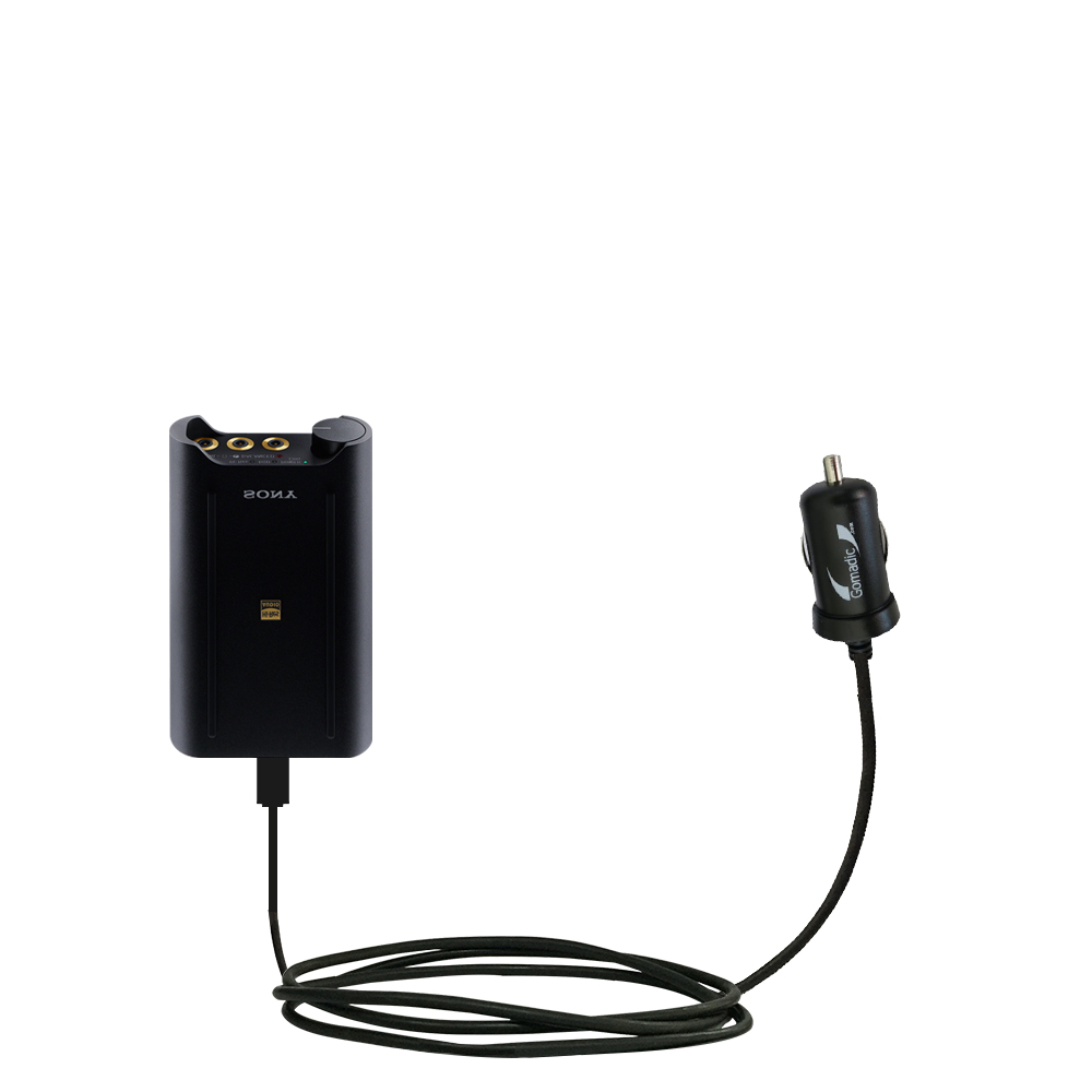 Mini Car Charger compatible with the Sony PHA-3 USB DAC Headphone Amplifier