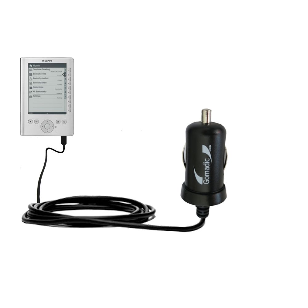 Mini Car Charger compatible with the Sony PRS-300 Reader Pocket Edition