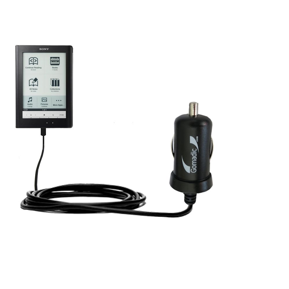Mini Car Charger compatible with the Sony PRS-600 Reader Touch Edition