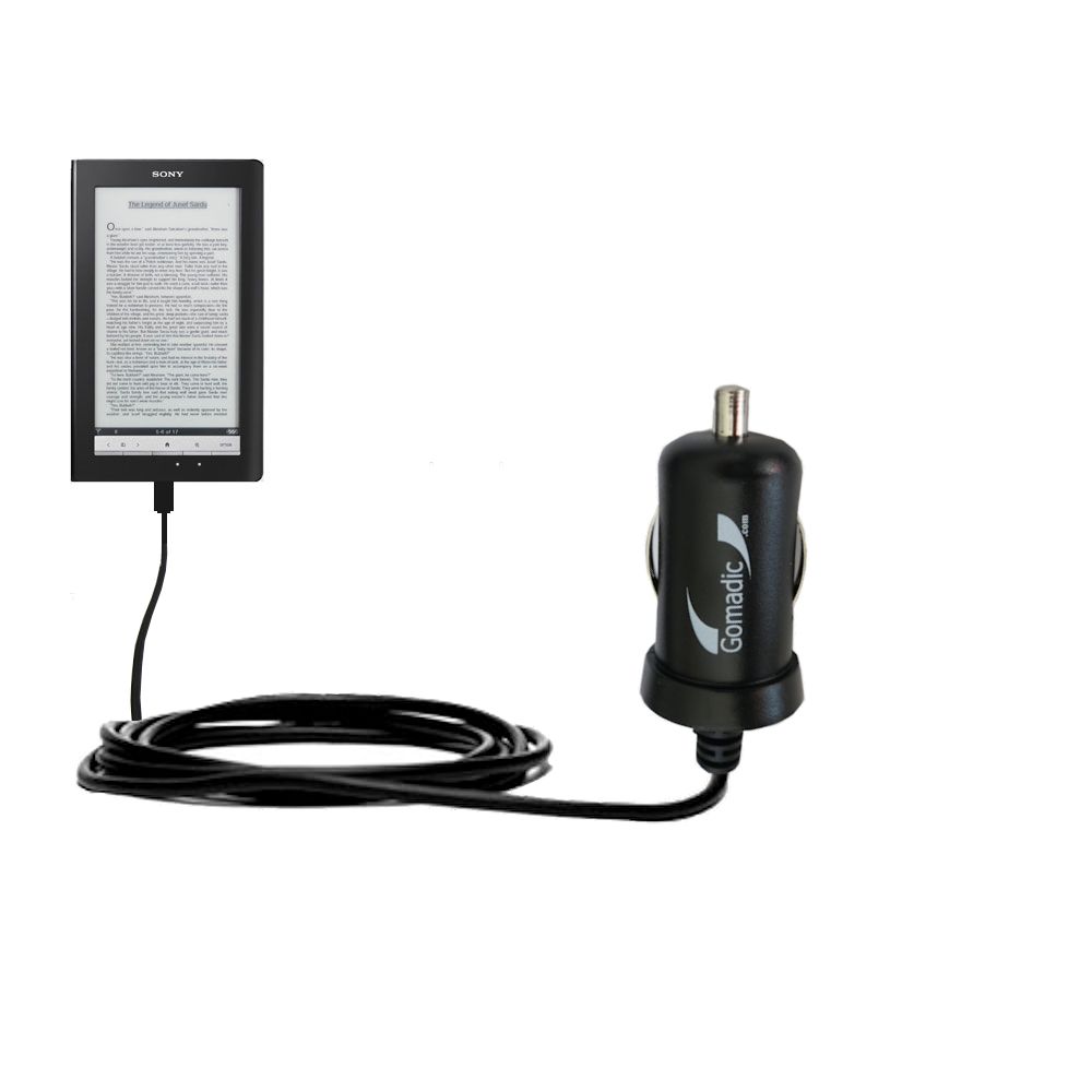 Mini Car Charger compatible with the Sony PRS-900 Reader Daily Edition