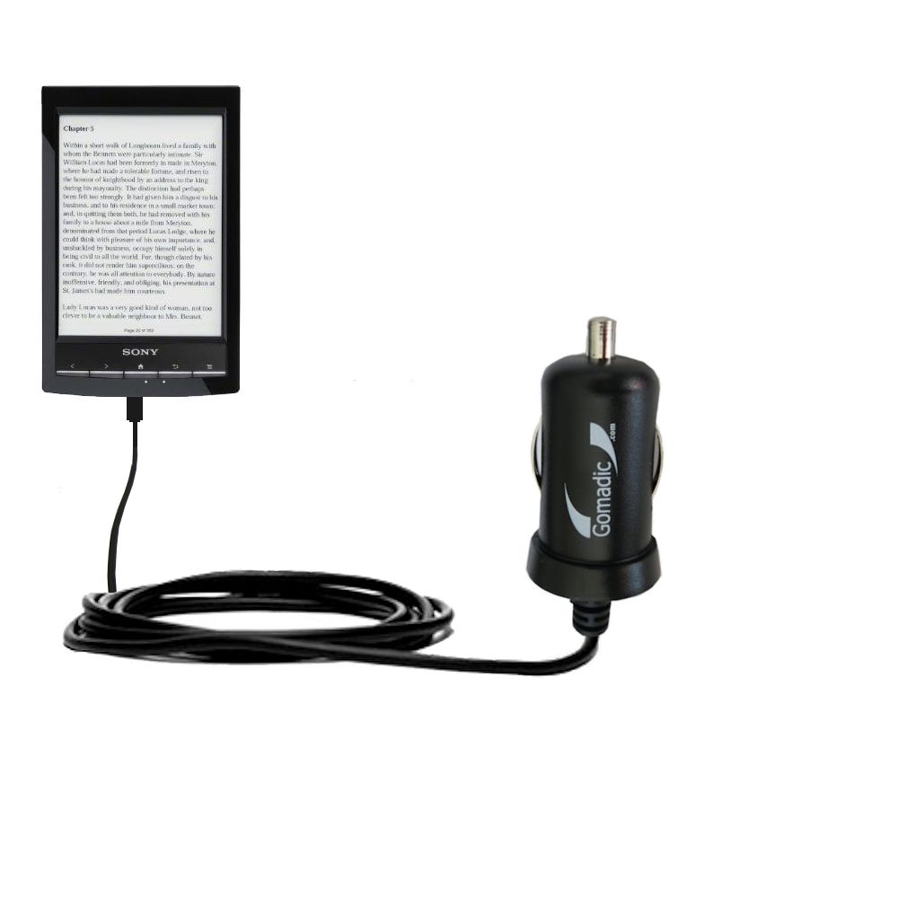 Mini Car Charger compatible with the Sony PRS-T1 Reader