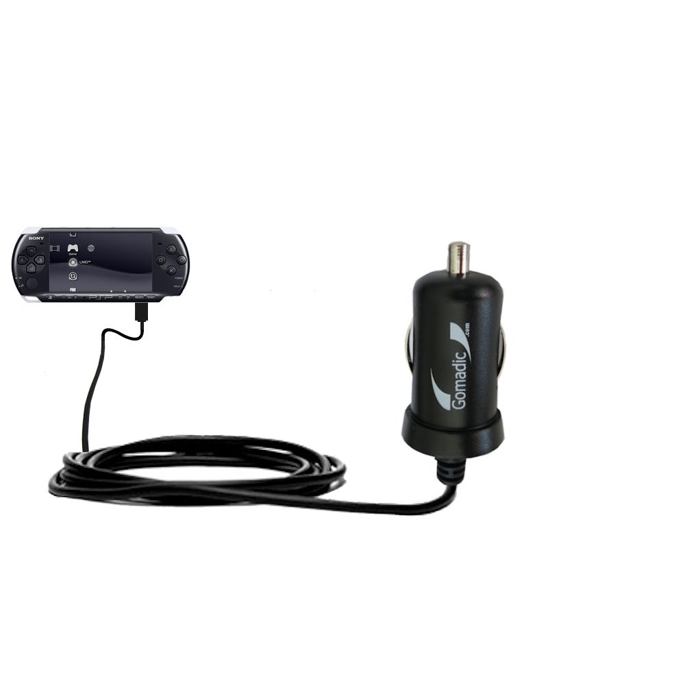 Mini Car Charger compatible with the Sony PSP-3001 Playstation Portable Slim