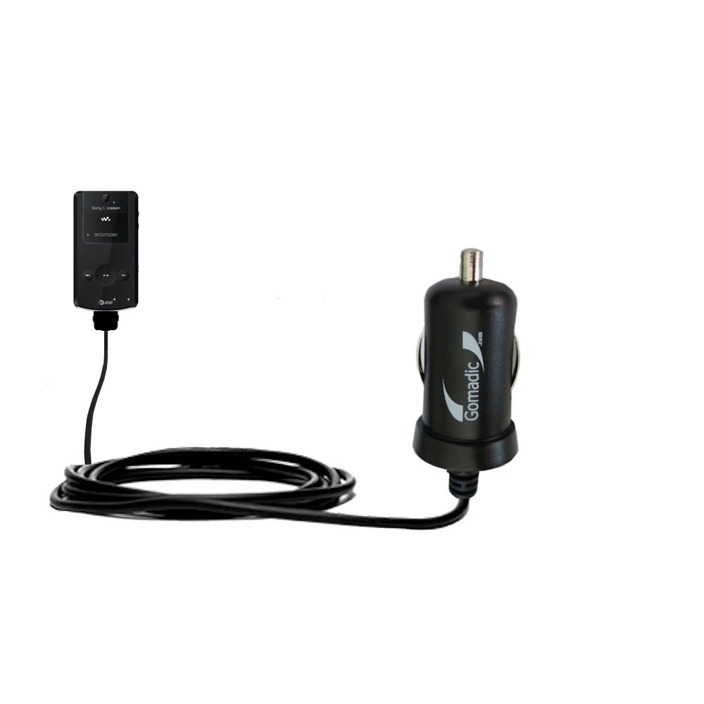 Mini Car Charger compatible with the Sony W518A