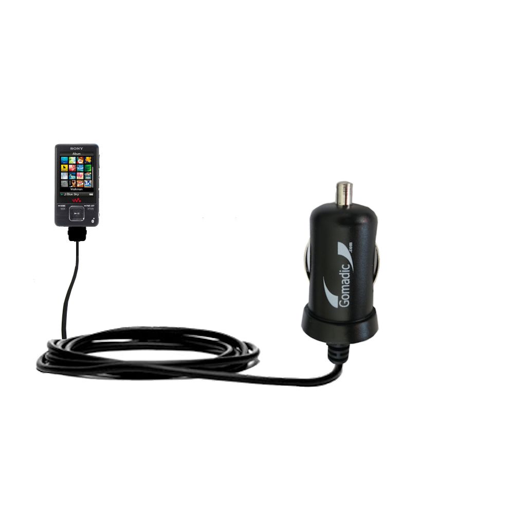 Mini Car Charger compatible with the Sony Walkman NWZ-A729