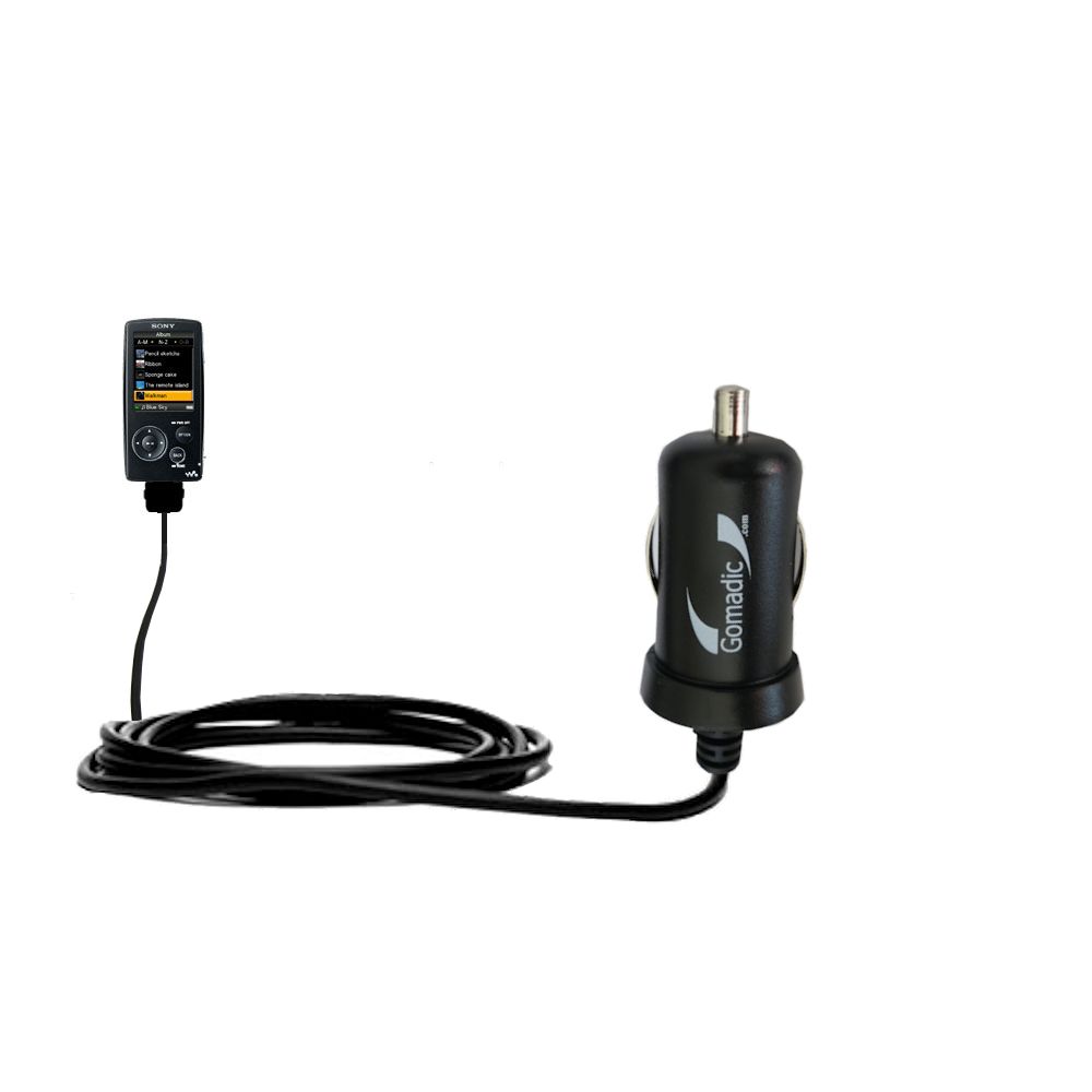 Mini Car Charger compatible with the Sony Walkman NWZ-A805