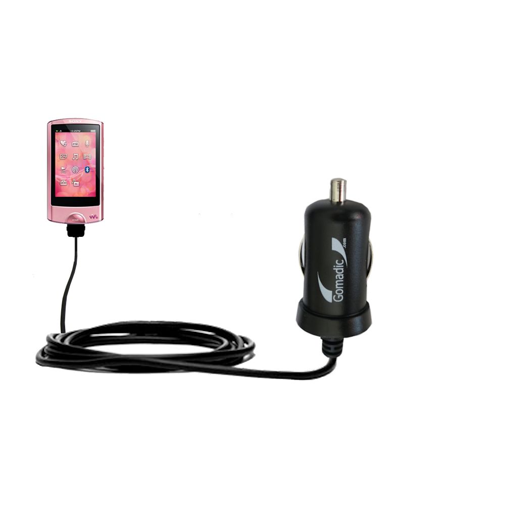 Mini Car Charger compatible with the Sony Walkman NWZ-A864 A865