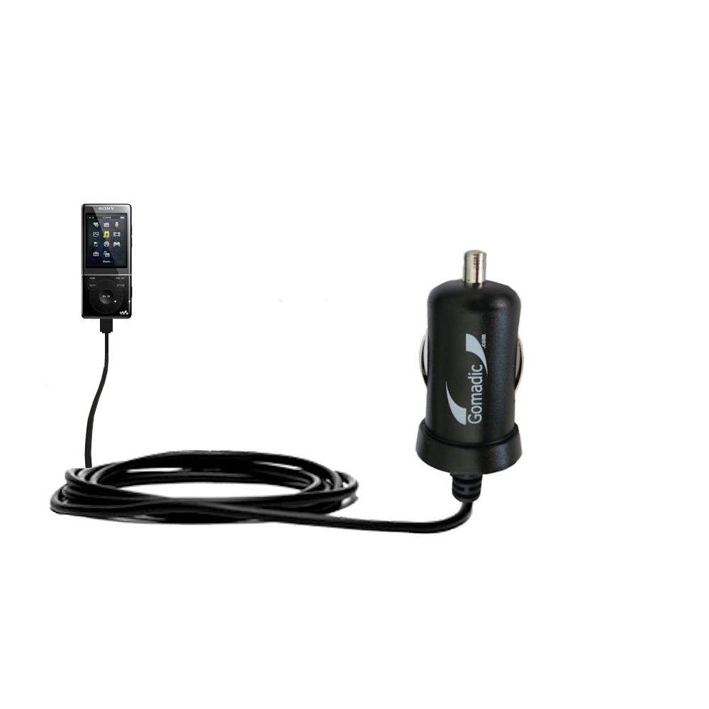 Mini Car Charger compatible with the Sony Walkman NWZ-E374 E375