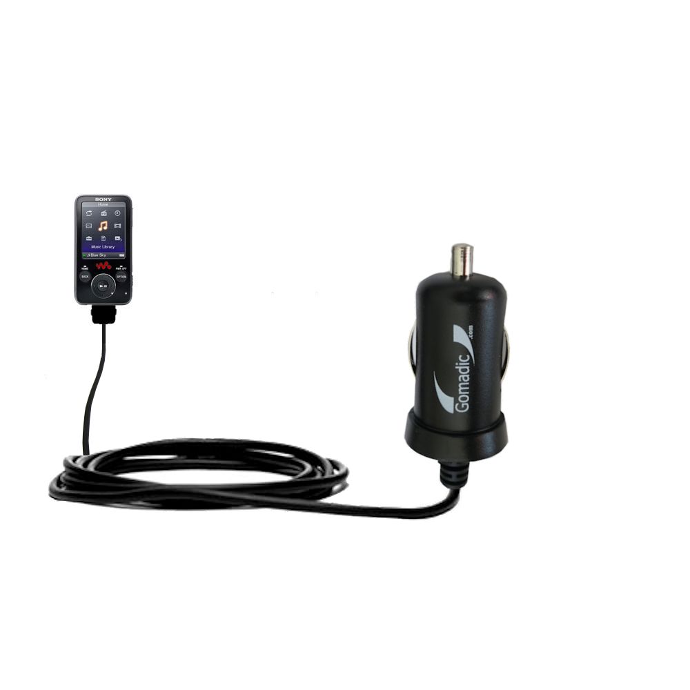 Mini Car Charger compatible with the Sony Walkman NWZ-E435F