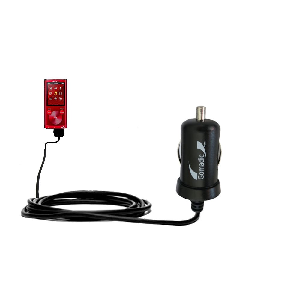 Mini Car Charger compatible with the Sony Walkman NWZ-E453