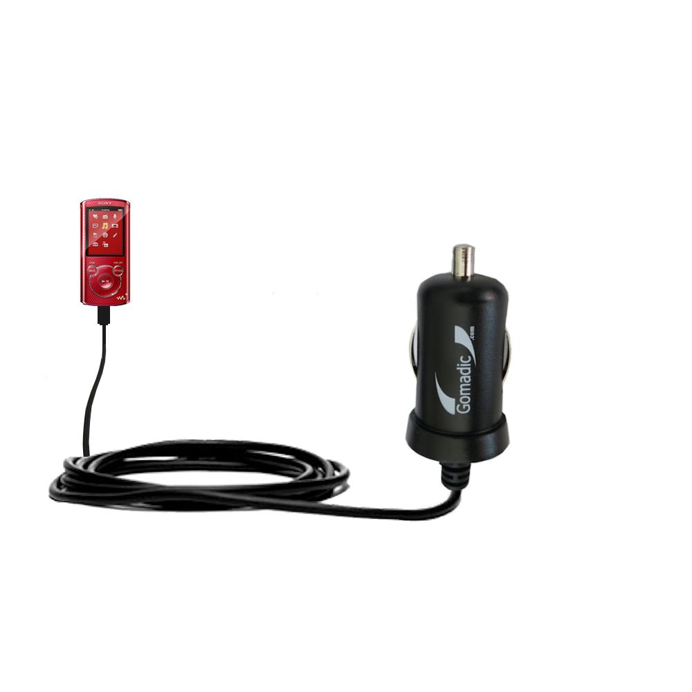 Mini Car Charger compatible with the Sony Walkman NWZ-E464
