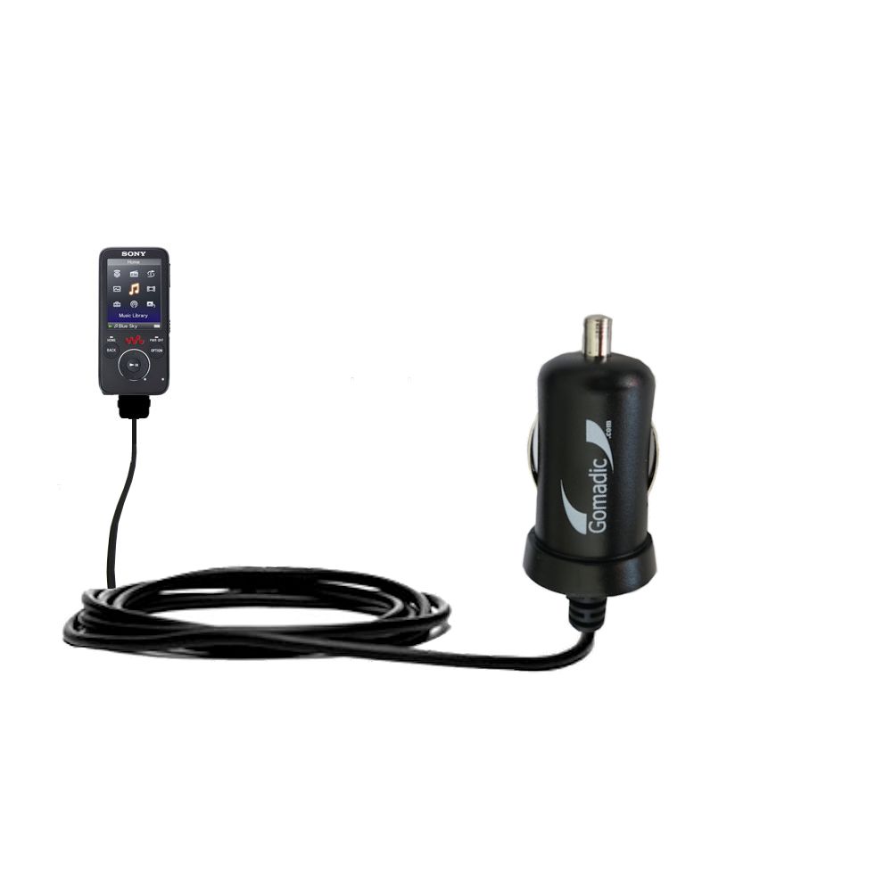 Mini Car Charger compatible with the Sony Walkman NWZ-S636F